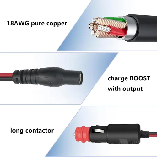 Miniatura 5 de para NOCO GB70 GB150 Cable de Carga de Coche, Compatible con NOCO GB250+ GB251+ GB500 GB500+ Arrancadores de Puente de Litio Boost UltraSafe Batería