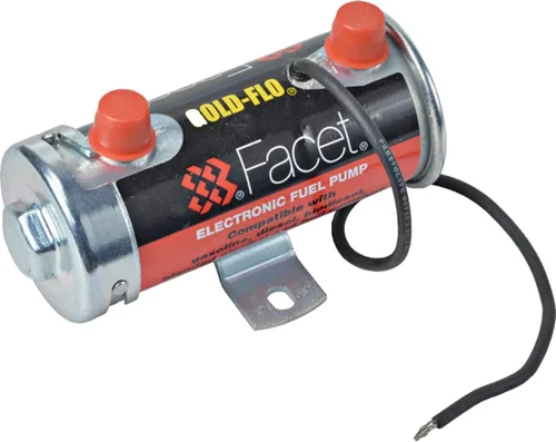 Facet 476087N, bomba de combustible cilíndrica faceta de 12 voltios, 1/8 NPT, 4-5.5 psi presión máxima