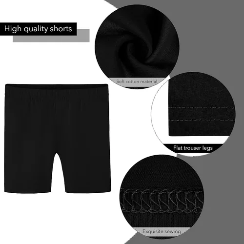 Miniatura 3 de Ruisita Paquete de 6 medias cortas de algodón para niña, pantalones cortos de baile gruesos, pantalones cortos de ciclismo de alta calidad