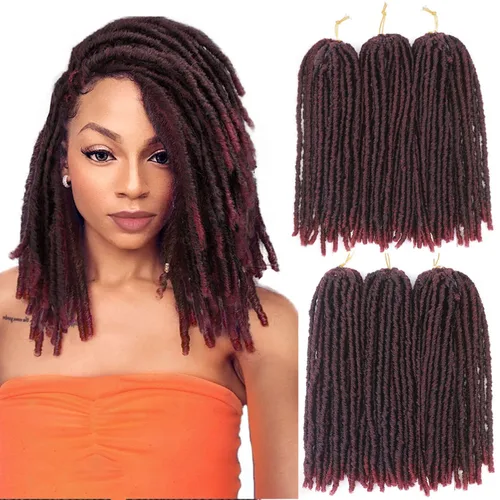 Miniatura 13 de WIGNEE Cabello de Ganchillo 120 Hebras Locs Sintéticos 8 Pulgadas Locs Suaves Pre-Trenzados 6 Paquetes Cabello de Ganchillo Pre-Anudado para Mujeres