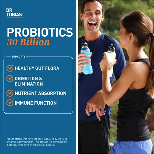Miniatura 5 de Dr. Tobias Multivitamínico y probióticos para adultos 30 mil millones que apoyan la digestión y la salud general