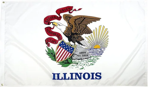 Miniatura 22 de FlagSource Bandera del estado de nailon de Iowa, fabricada en los Estados Unidos, 4 x 6 pies Iowa 4x6