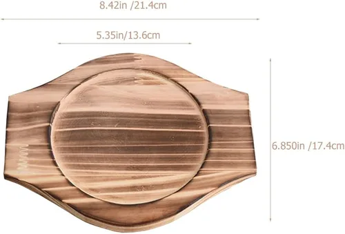 Miniatura 2 de UPKOCH Soporte coreano Dolsot Stone Bowl Base de madera Cazuela Olla Bandeja Bibimbap Bowl Estera de madera Hot Pot Trivet Trivet Coaster S