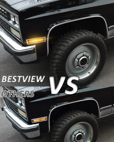Miniatura 7 de Bestview Luces de posición laterales LED Compatibles con 1981-1991 Chevy C10 C20 C30 GMC C1500 C2500 Suburban Blazer Jimmy, lado del conductor