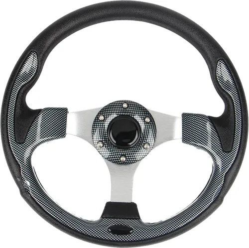 Miniatura 10 de Volante Universal para Club Car DS y Precedent con Marco de Aluminio Negro Adecuado para Carrito de Golf EZGO RXV & TXT, Yamaha..