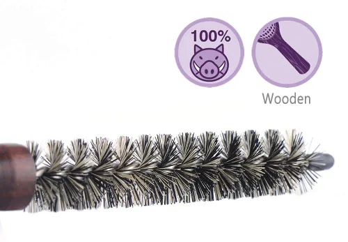 Miniatura 2 de PERFEHAIR Cepillo redondo pequeño para cabello corto, cepillo de cerdas de jabalí para secado con soplado, 0.7 pulgadas de diámetro