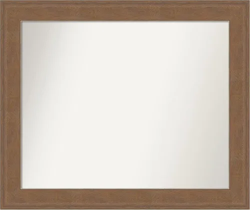 Miniatura 98 de Amanti Art Espejo de baño marrón para sobre el fregadero, 25 x 25 pulgadas, hecho a medida, espejo de tocador cuadrado marrón medio, marco de madera