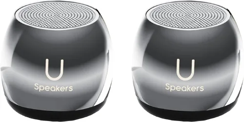 Miniatura 9 de Fashionit U Speakers - Paquete de 2 altavoces micro Bluetooth para computadora con altavoz a juego, micrófono integrado y control remoto