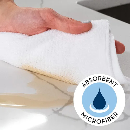 Miniatura 2 de S&T INC. Paquete de 50 paños de limpieza de microfibra, toallas a granel para el hogar, toallas de microfibra reutilizables para automóviles, trapos
