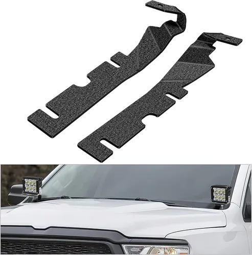 Miniatura 17 de Nilight Soporte de luz de zanja, bisagras de capó, kit de soporte de montaje para luz LED auxiliar todoterreno para luz de trabajo en Toyota 4Runner