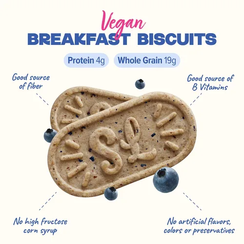 Miniatura 4 de Sweet Loren's Galletas veganas para el desayuno, arándano, 0.18 onzas de proteína, 0.39 onzas de granos integrales, a base de plantas, sin gluten
