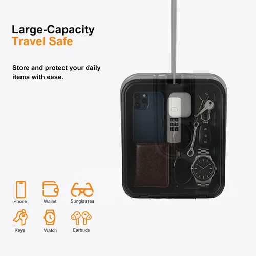 Miniatura 2 de Caja de seguridad para vacaciones en la playa, artículos esenciales de crucero, caja de seguridad de combinación, caja fuerte portátil pequeña