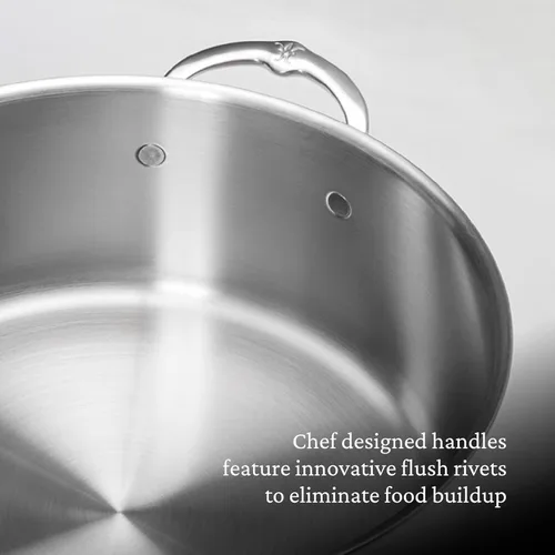 Miniatura 6 de Thomas Keller Insignia by Hestan - Olla de acero inoxidable, compatible con placa de inducción, 8 cuartos de galón