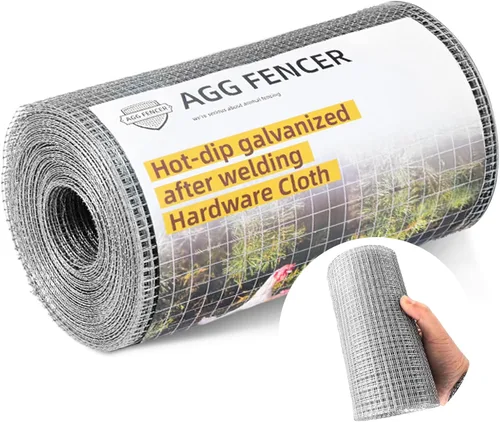 Miniatura 11 de 20 cm x 7,6 m de malla de alambre galvanizado soldado de 1/2 pulgada para gallinero, valla de alambre de pollo de 19Ga, soportes de plantas