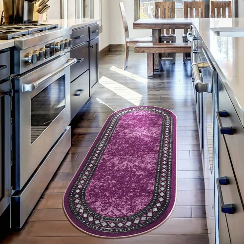 Miniatura 42 de Antep Rugs - Alfombras modernas con bordes, antideslizantes (antideslizante), de perfil bajo con respaldo de goma, para cocina, juego de 2 piezas