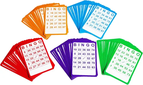 Miniatura 2 de Yuanhe 100 tarjetas de bingo Resuable Bingo Juego de papel cartulina a granel, 5