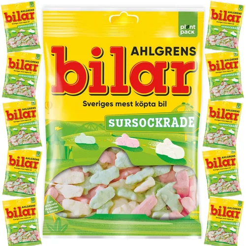 Miniatura 3 de 10 bolsas x 4.41 oz de Ahlgrens Bilar Original – Dulces suecos de Suecia – Masticables – Caramelos de malvavisco – Autos – Caramelos de gomita