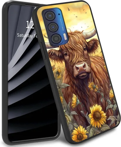 Miniatura 33 de Funda delgada para Moto Edge 2021 TPU con diseño de hojas de arte, cubierta de protección de cuerpo completo de goma de gel suave para Motorola Edge