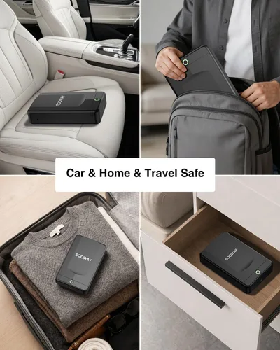 Miniatura 7 de Gun Safe, Small Pistol Safe Biometric Gun Safe for Handgun, Portable Fingerprint Quick Access Gun Lock Box for Car Travel Nightstand Bedside