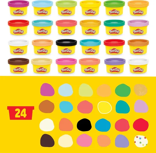 Miniatura 7 de Calendario de Adviento de Play-Doh para niños, cuenta regresiva de 24 días, múltiples regalos sorpresa detrás de cada puerta, manualidades y artes