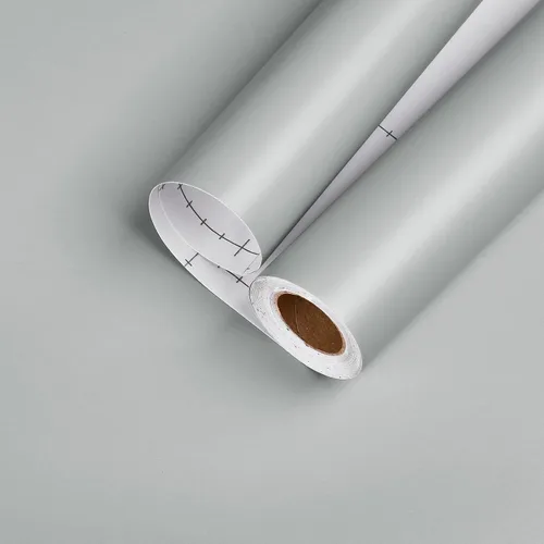 Miniatura 6 de Papel tapiz gris para despegar y pegar para dormitorio, 15.8 x 118 pulgadas, papel adhesivo autoadhesivo gris sólido para armarios, paredes, papel