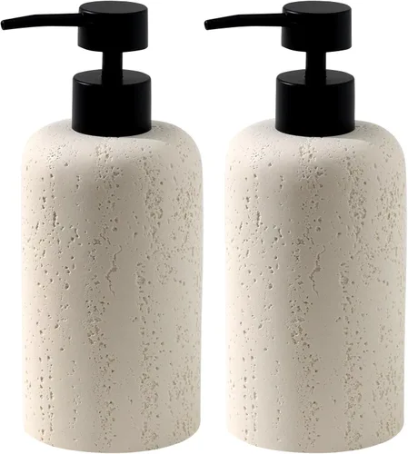 Miniatura 9 de Dispensadores de Jabón 400ML 13OZ, 2 PCS Dispensador de Jabón para Manos Platos Loción Champú, Frascos con Bomba de Jabón de Resina Premium Gruesos