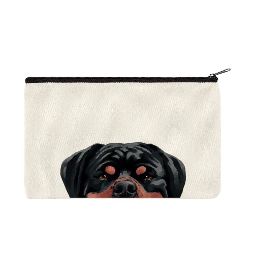 Miniatura 13 de WIRESTER Bolsa de maquillaje de lona con cremallera, bolsa de cosméticos, estuche organizador para mujeres y niñas, bolsa de cosméticos de viaje