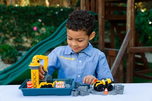 Miniatura 4 de CAT Dig N Build Juego de Concreto Moldeable - Compuesto de Concreto Moldeable de 12 onzas, Grúa, 2 Vehículos de Máquinas Pequeñas, Moldes