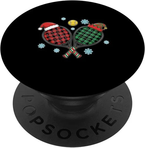 Holiday Buffalo Plaid Christmas Padel Rackets Padel Lover PopSockets Adhesive PopGrip