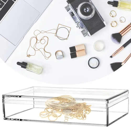 Miniatura 5 de KissYou Caja de acrílico transparente con tapa, pequeñas cajas rectangulares de exhibición de boda, graduación, fiesta, caja de almacenamiento