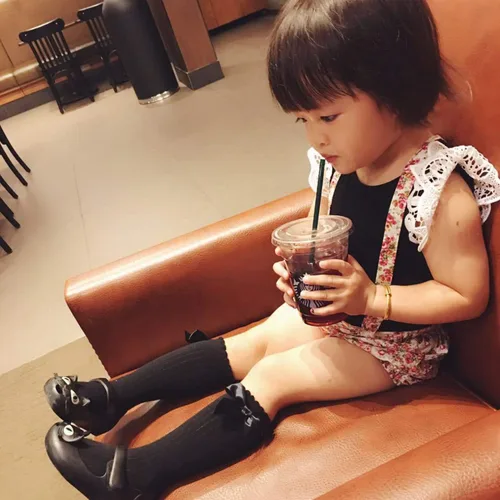 Miniatura 6 de DRESHOW BQUBO Baby Knee High Sock Toddler Girl Dress Socks Baby Knit Stocking Cotton Infant Girls Socks