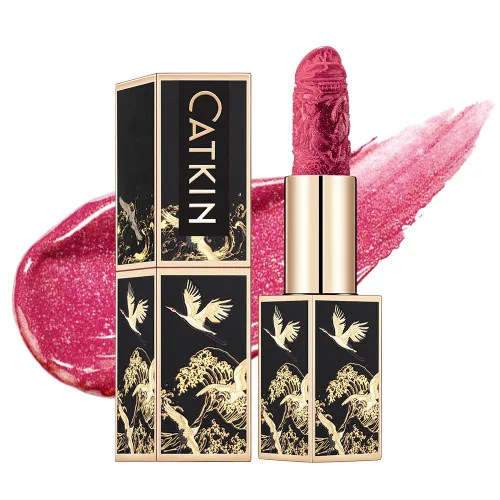 Miniatura 15 de Catkin Lápiz labial semimate hidratante de color de alto impacto infundido con vitamina E y aceite de aguacate, textura suave y sedosa, acabado mate