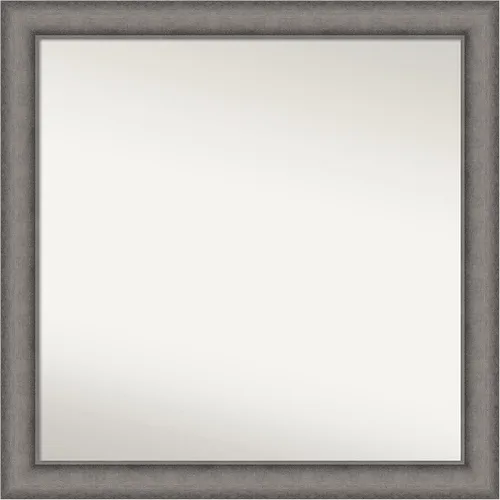 Miniatura 481 de Amanti Art Espejo de pared personalizado no biselado (24.5 x 24.5 pulgadas), marco gris marrón alta, varios tamaños personalizados, espejo de baño