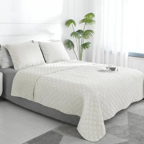 Miniatura 40 de Easy-Going - Juego de colcha reversible tamaño king con 1 colcha y 2 fundas de almohada, colcha de cama suave, edredón de microfibra liviano Gris
