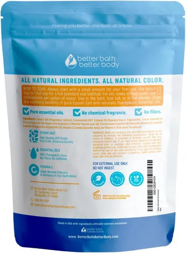 Miniatura 2 de Detox - Remojamiento para pies (2 libras) de sal de Epsom con aceites esenciales de limón y menta
