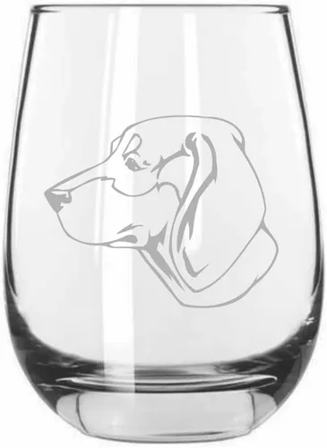 Miniatura 345 de Sakhalin Husky Dog - Copa de vino grabada personalizada de 15.25 onzas sin tallo