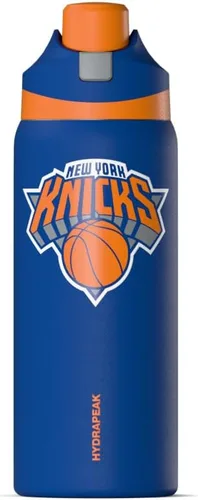 Miniatura 24 de Hydrapeak Botella de agua aislada con licencia oficial de la NBA Phoenix Suns Oasis de 32 onzas con tapa de botón y asa integrada, botella deportiva