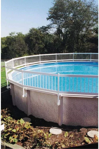 Miniatura 5 de Kit de base y valla para piscina sobre el piso (8 sección) de GLI, Blanco
