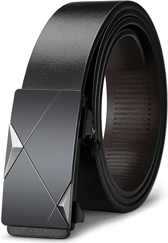 Oyifan Cinturón negro para hombre cinturón de diseñador de cuero genuino para hombre cinturón de moda para hombre cinturón casual para hombre