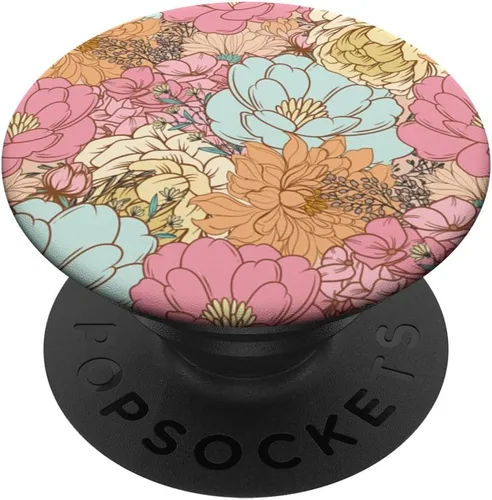 Miniatura 6 de Spring Flowers Retro PopSockets MagSafe PopGrip estéticos florales con diseño de flores silvestres para iPhone