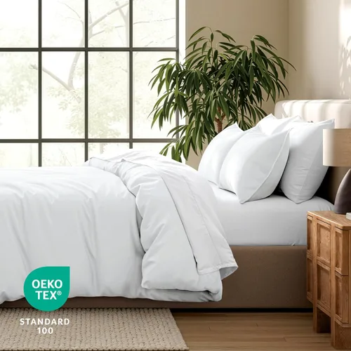 Miniatura 5 de Bare Home - Funda de edredón de ropa de cama extra larga - Colección premium de 1800 hilos súper suave - Funda de edredón ligera y fresca - Ropa