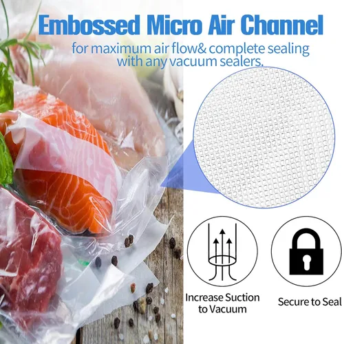 Miniatura 2 de Weston, 200 bolsas selladoras al vacío para alimentos, 8 x 12 pulgadas de grosor, sin BPA, compatibles con todas las máquinas de vacío, para guardar