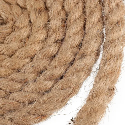 Miniatura 4 de JAPCHET Cuerda de yute natural de 164 pies x 0.394 in, cuerda de yute trenzado de 3/8 pulgadas, cuerda de arpillera fuerte para manualidades