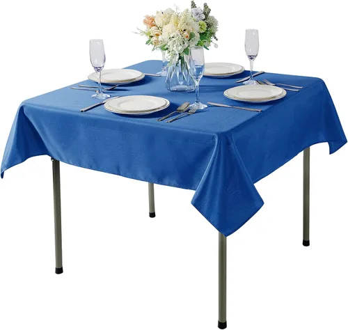 Miniatura 57 de Cupuamon - Mantel rectangular de 60 x 84 pulgadas, tela de poliéster lavable para decoración de bodas, fiestas, cenas y banquetes