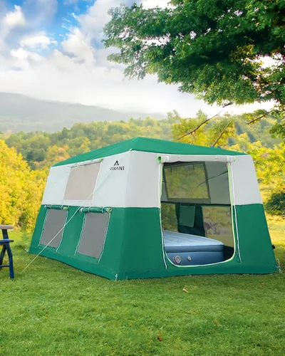 Miniatura 10 de CORANI Tiendas inflables de 14.1'x6.5'x9' para acampar, tienda de aire inflable portátil para 6/8/10 personas, impermeable, resistente al viento