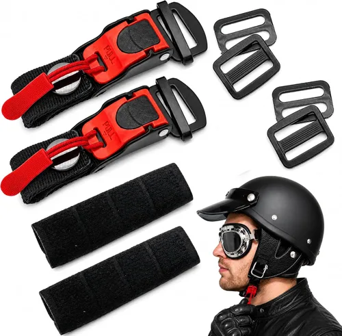 Miniatura 16 de Helmet Quick Release Buckle Kit, Metal Helmet Chin Strap Adapter, Compatible with Classic D-Rings Helmet