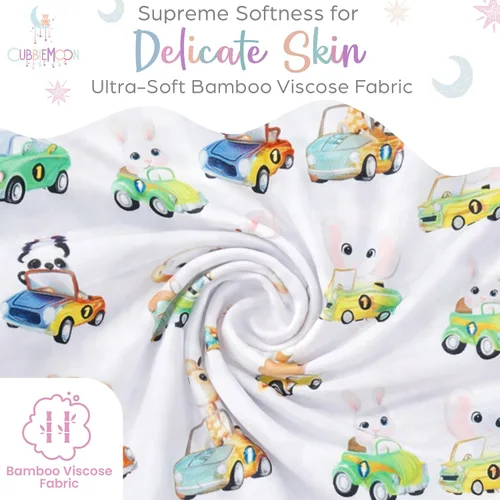 Miniatura 8 de CubbieMoon Bamboo Viscose Baby Pajamas 2 Way Zip for Diaper Change 0 to 24 Month Soft Stretchy Sleeper 2 Pack