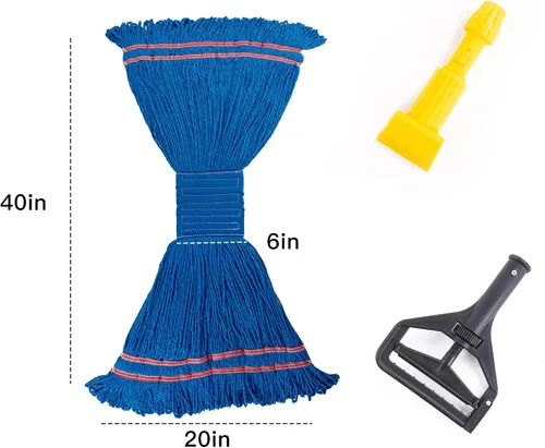 Miniatura 3 de Matthew - Trapeador de microfibra de limpieza resistente, repuesto de cabezal de trapeador húmedo, excelente absorción, capacidad de lavado premium