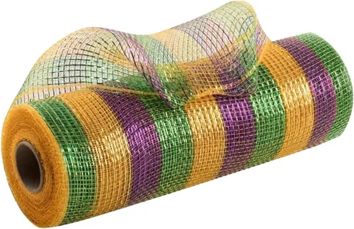 Miniatura 9 de Malla decorativa verde esmeralda metálica – 10 pulgadas x 10 yardas, primavera, corona, guirnalda, adorno de árbol, lazos, regalos, guirnaldas