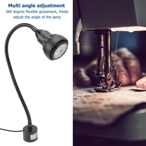 Miniatura 4 de Lámpara de trabajo Led Flexible Protección Ojo Máquina Lámpara Torno Cuello de ganso Luz 9W Luz blanca blanca con Máquina Herramienta Luz 110 220V